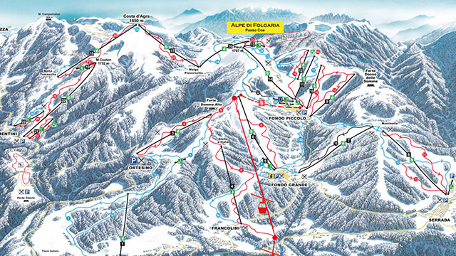 Folgaria Piste Map